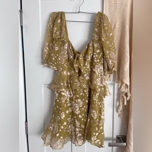 For Love & Lemons Lemon-colored Dress, Size L